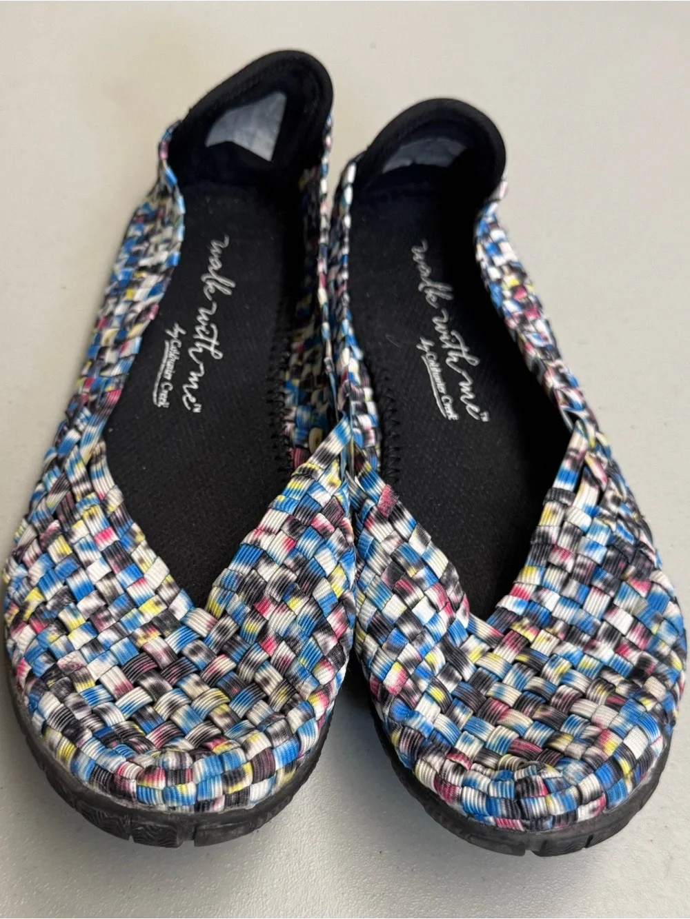 Coldwater Creek Walk with me Multicolor Woven Ballet Flats Shoes size 9